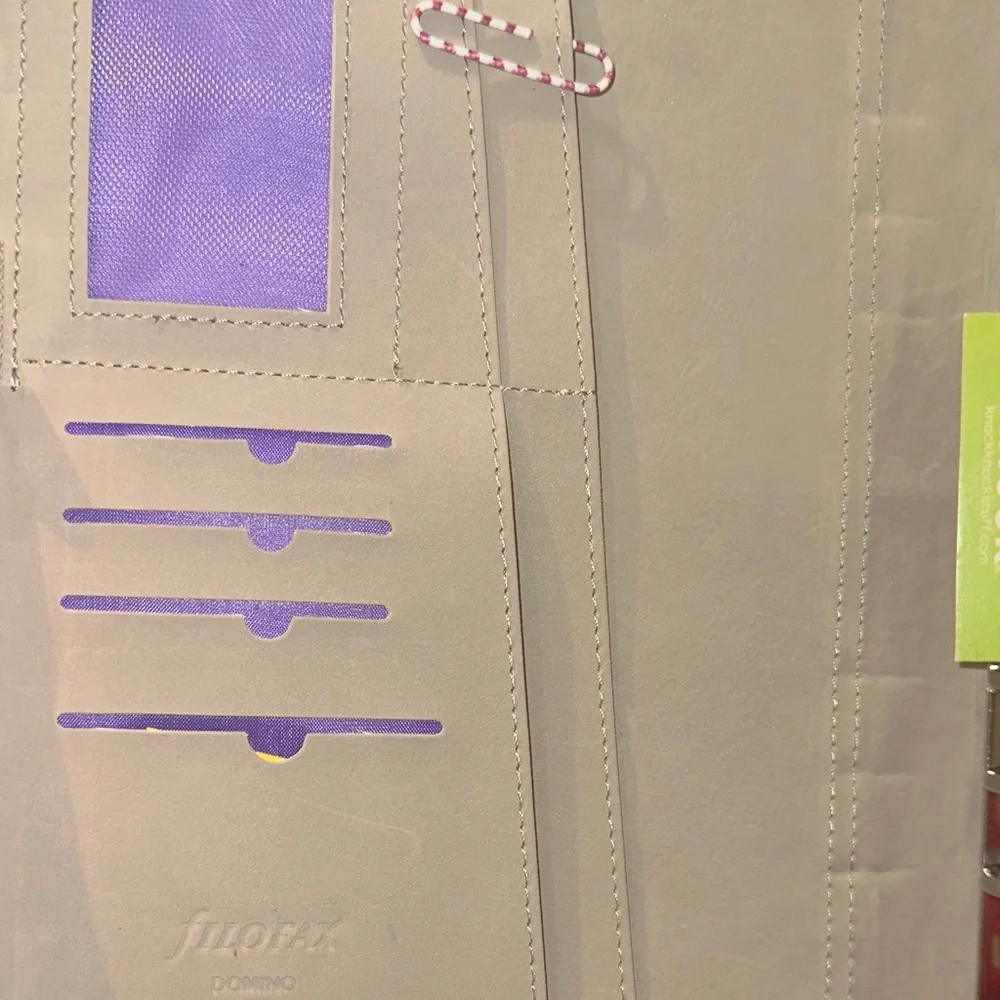 Purple Leather filoFAX folio planner organizer with many extras